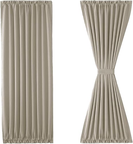 Miniatura 408 de DWCN Cortinas para puerta francesa: cortina térmica con bolsillo para barra para puertas con ventana de cristal, puertas de cocina y patio