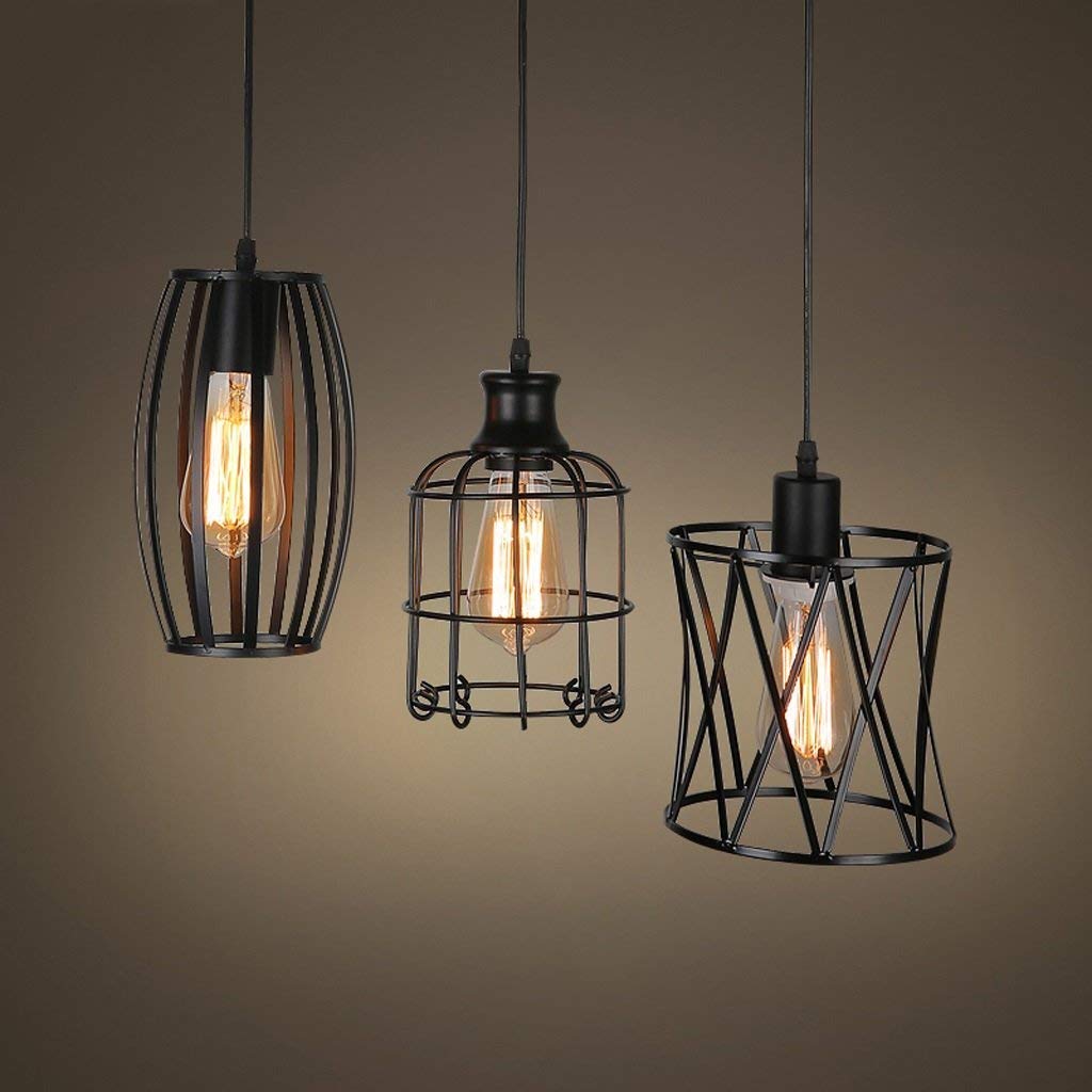 Pendant Light Chandelier Lamp Earrings s Light Bulbs - KC-8802 Nordic Restaurant Dining Table Retro Industrial Personality Iron Diamond Carnival Art Bar s.