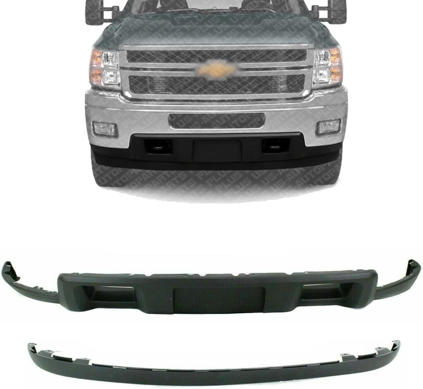 New Front Lower Valance Air Deflector + Extension Textured