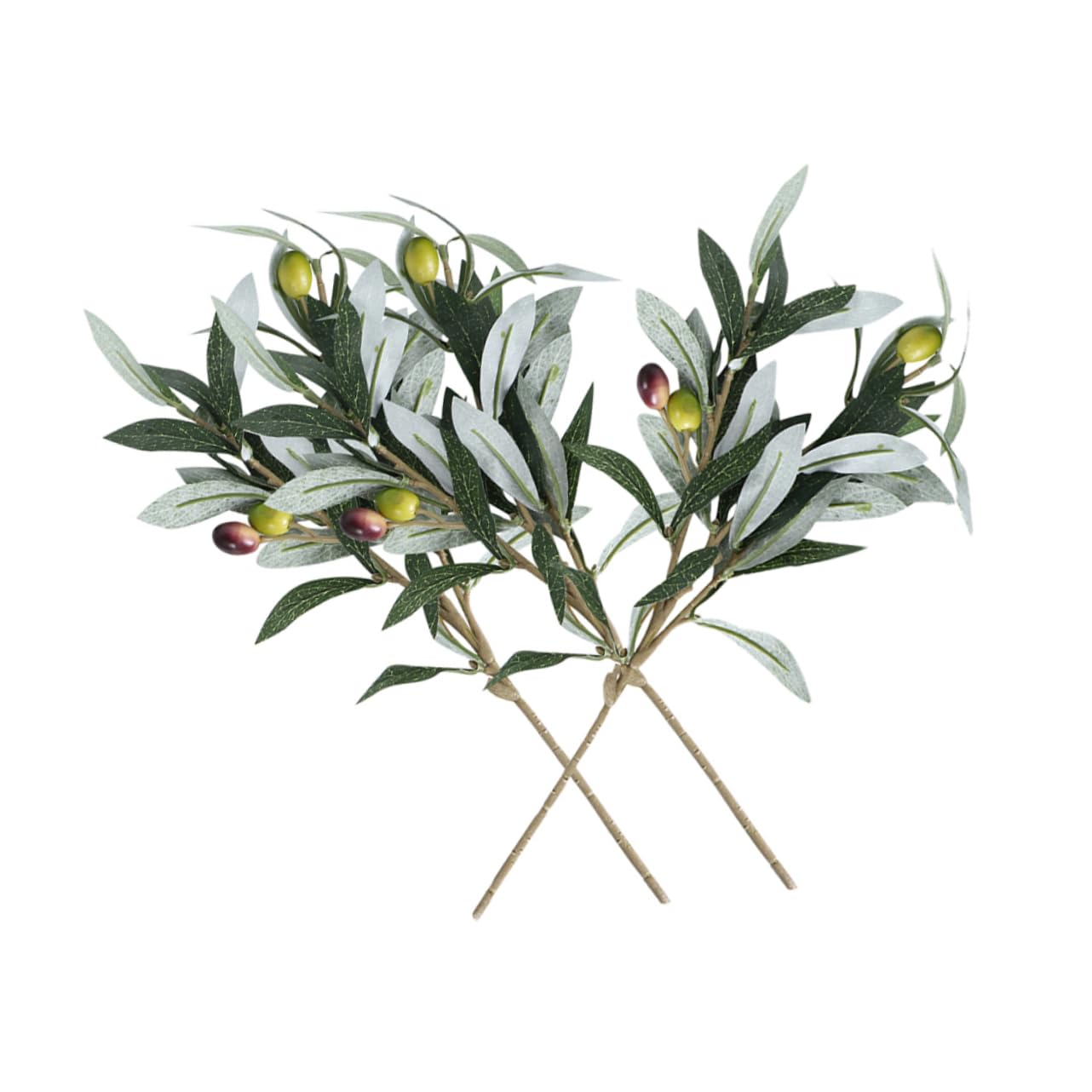 Zerodeko Branches D'Olivier Artificielles 15 Tiges De Plante en Plastique pour Décor De Bureau Maison Fenêtre De Boutique Mur Et Mariage Accessoire De Décoration Intérieure