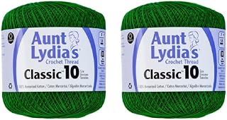 Aunt Lydia's Crochet Thread - Size 10 - Myrtle Green (2-Pack)