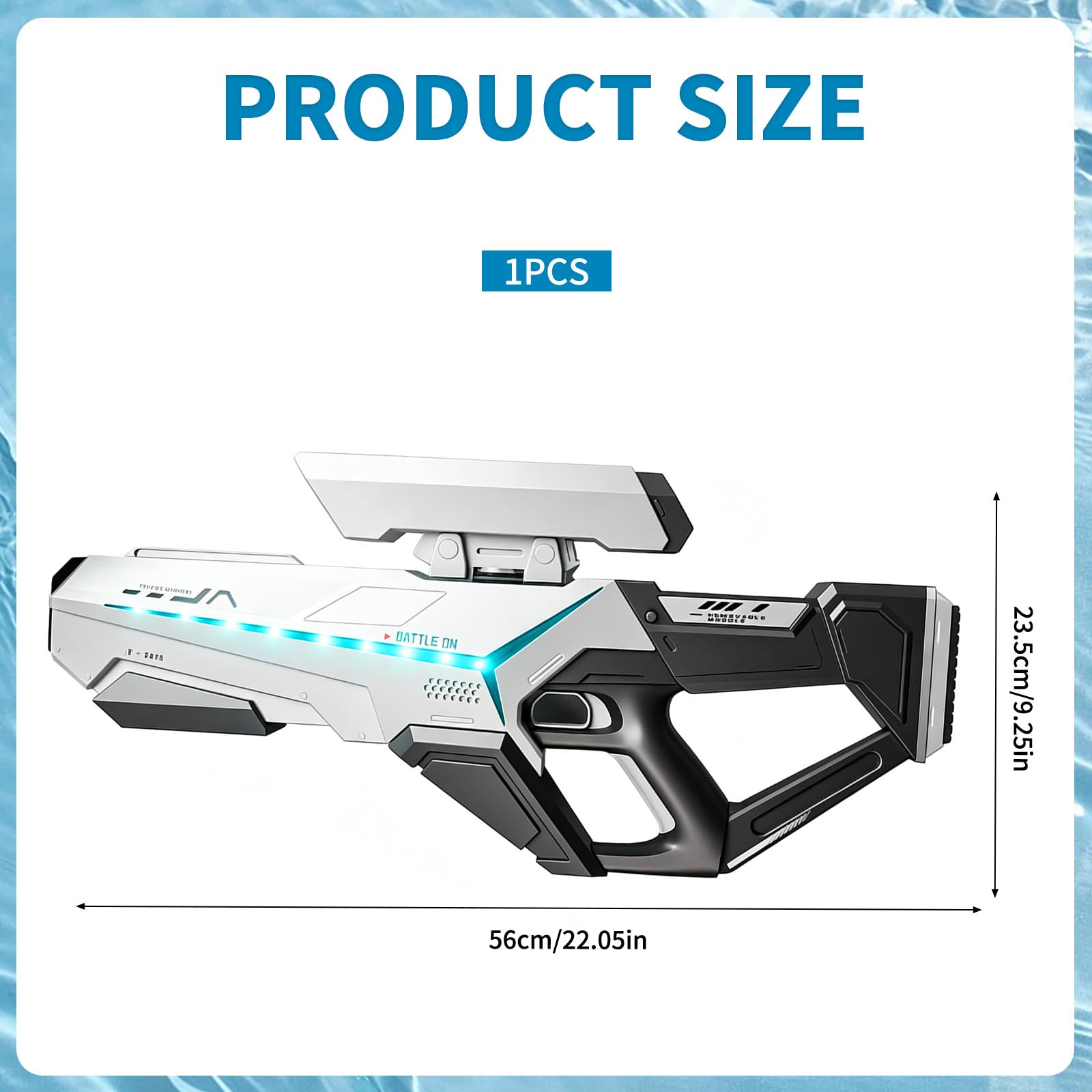Pistola ad Acqua Elettrica,Water Gun,Pistole ad Acqua Potenti a Lunga Distanza,Pistole ad Acqua Automatica,Pistola ad Acqua Estiva,per Estivi Feste All'aperto,Piscina,Spiaggia