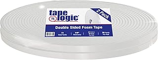 Aviditi Tape Logic Heavy-Duty Double Sided Foam Mounting Tape, 3/4 Inch x 36 Yards, 1/8 Inch Thick, White - for Joining, Crafts, Home and Office Use (2 Rolls)
