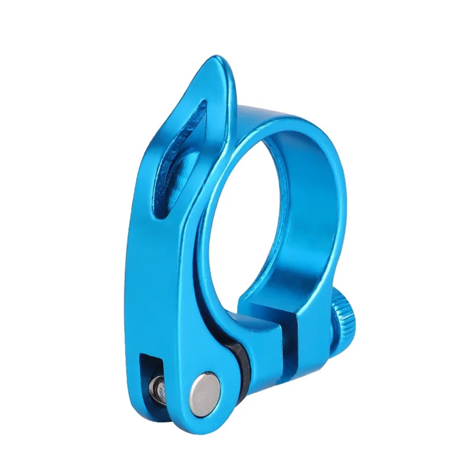 8-piece Quick Release Seat Tube Clamp Ring for Bicycles Pad Fixing Bicycle Parts and Accessories (34.9 Mm/31.8 Mm) for Most Bicycles(34mm-Blue)
