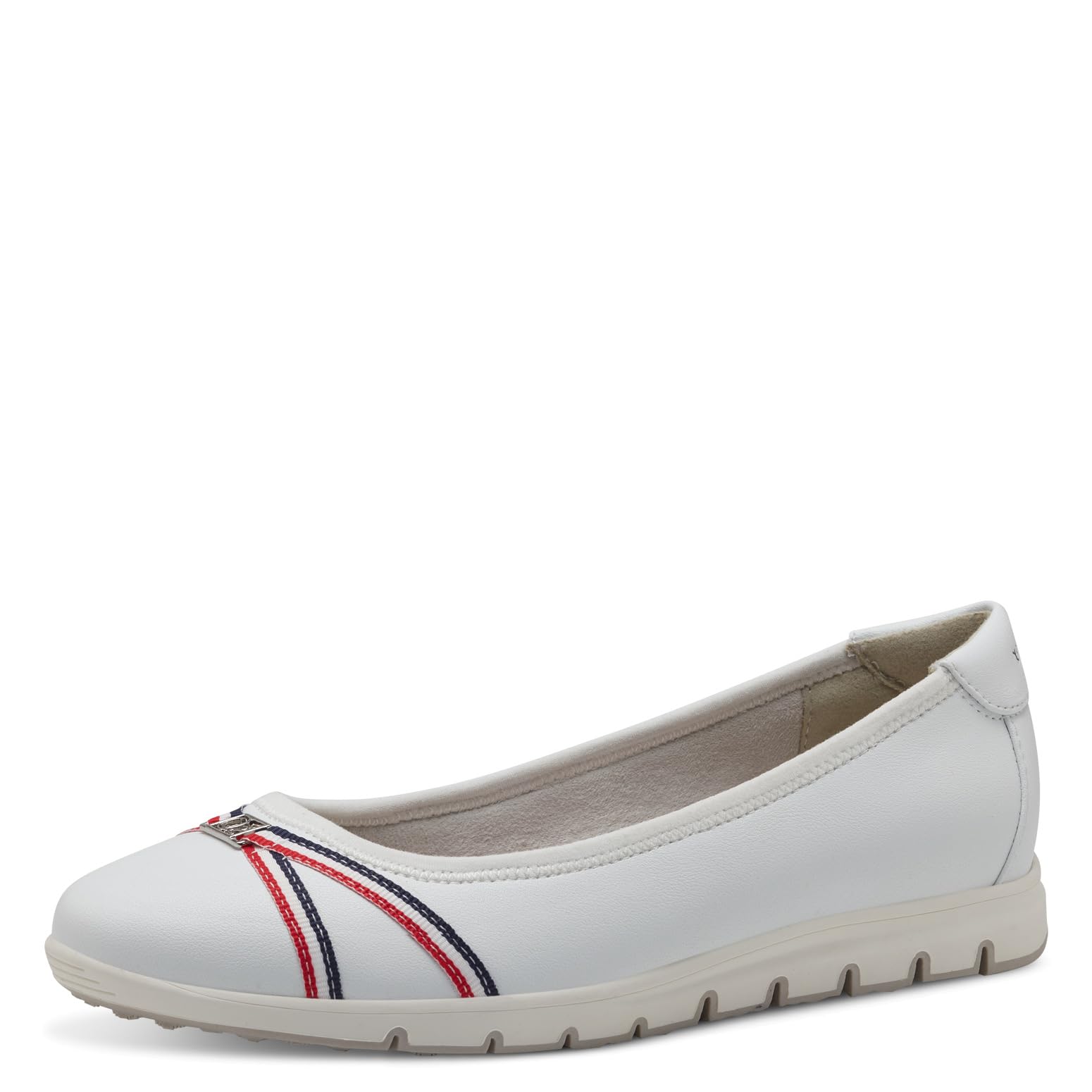 s.Oliver Women's Ballet Flats Flat Comfortable, White, 4.5 UK
