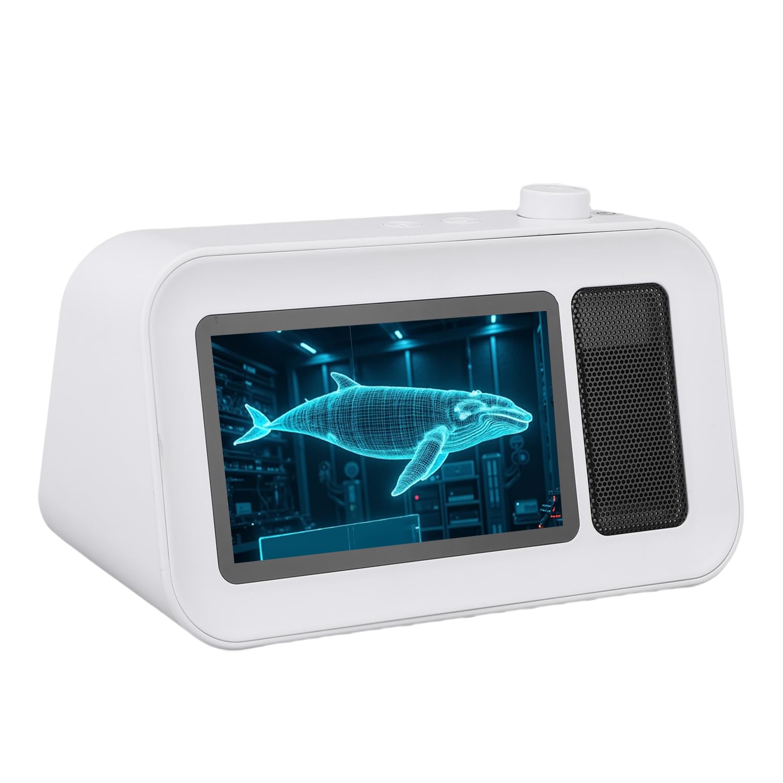 SENECESLI Holograficzny Głośnik Bluetooth 3D z 5-calowym Przezroczystym Wyświetlaczem 1080P, Odtwarzacz Wizualny do Prezentacji na Biurku Dekoracja Samochodu Innowacyjny z elektroniczną