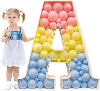 Elnsivo Mosaic Letters for Balloons, 3FT Marquee Letters Balloon Frame, Giant Marquee Light Up Letter Pre-Cut Foam Board for Birthday Wedding Party Decoration - Letter A