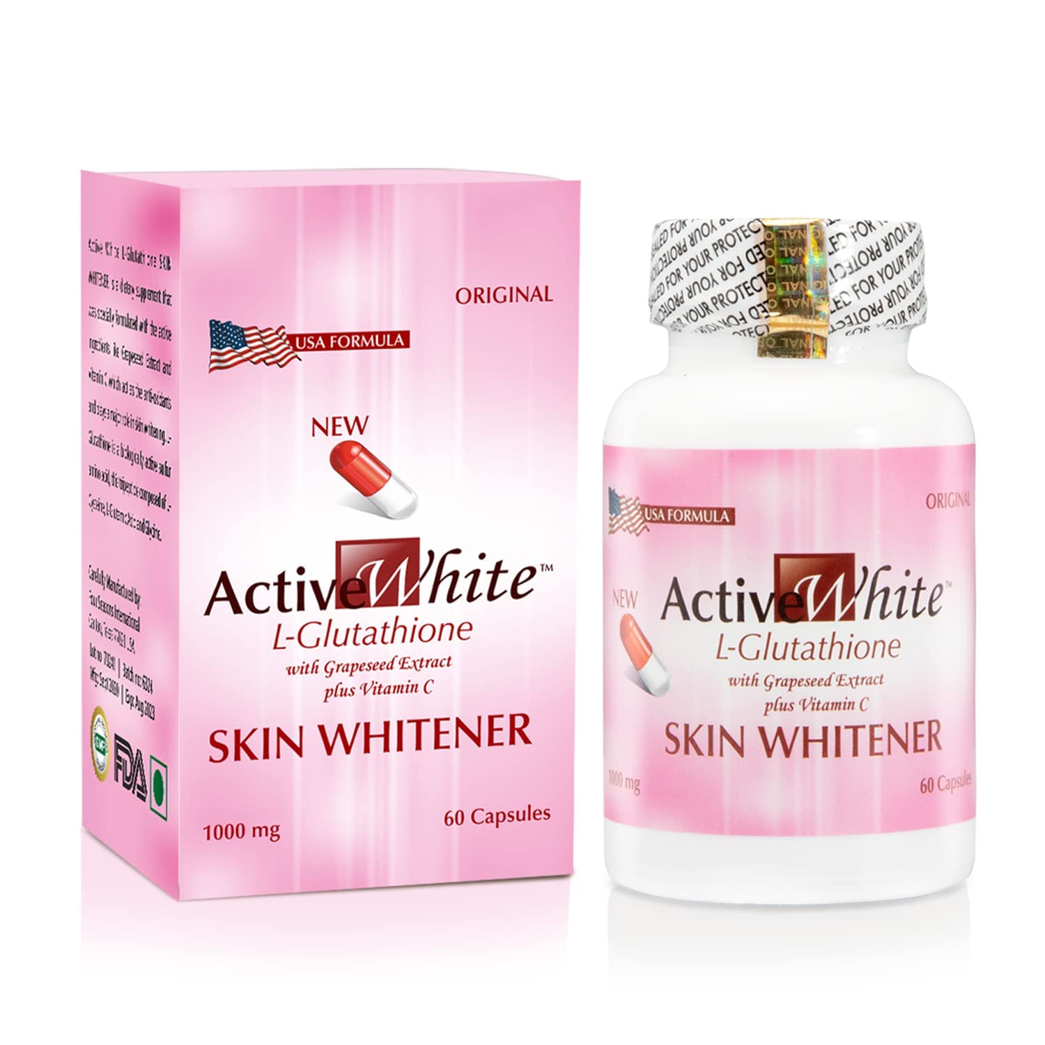 active white l-glutathione with grapeseed extract plus vitamin c reviews Glutathione Reduced Advanced Capsules C, ALA ,Biotin, and Grape Seed Active White L-Glutathione Supplement 