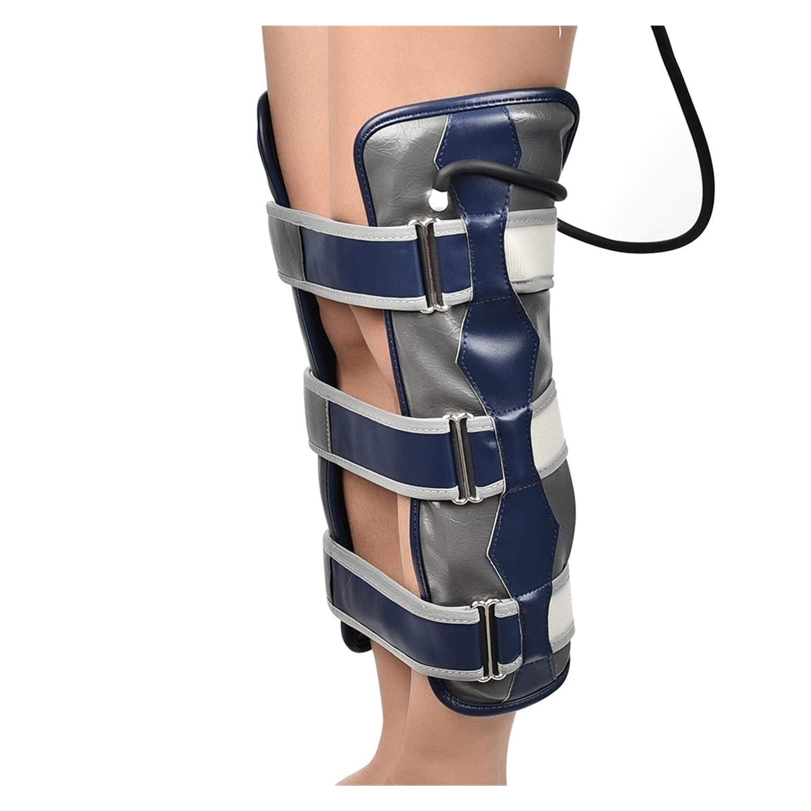 Soporte de Alineación para Piernas 3 en 1 Ajustable para Adultos y Adolescentes – Corrector Postural de Compresión para Muslos, Rodillas y Pantorrillas, Uso Día y Noche