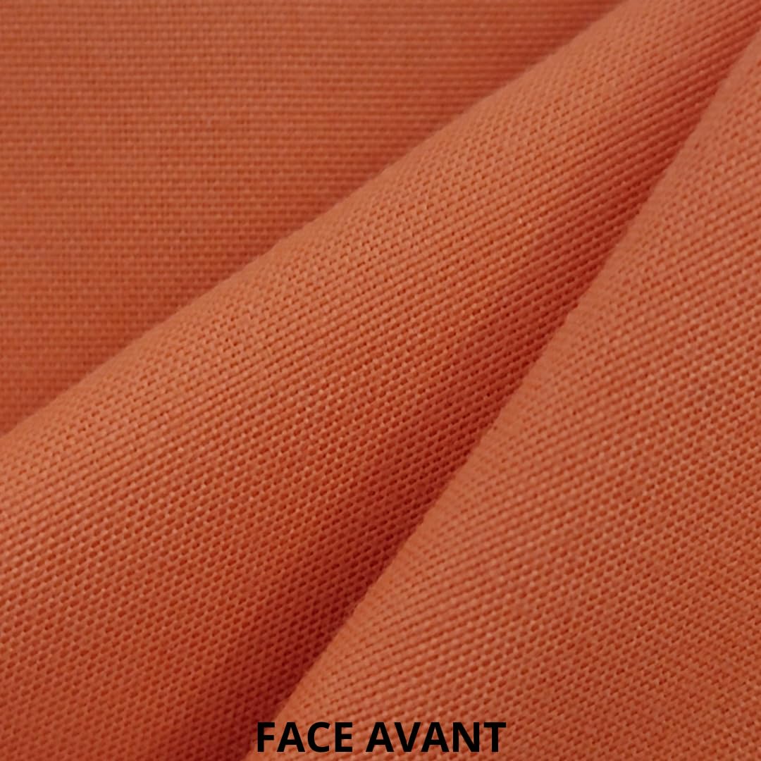 Atout Ciel Rideau Thermique doublé Polaire Ton sur Ton à œillets 140x240cm prêt a Poser, Terracotta (Lot de 2)