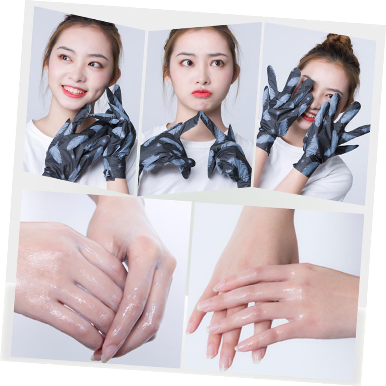 Housoutil 3pares Guantes De De Para Hidratación y Blanqueamiento Exfoliantes y Suavizantes Para Secas y Agrietadas Cuidado Casa