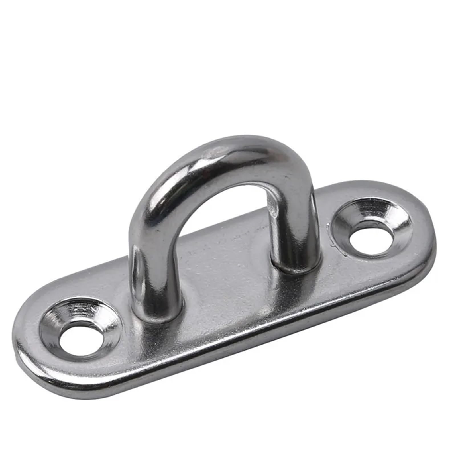 EAmrfvqt Hammock Hooks Hanger, Stainless Steel Eye Plate Hooks 2pcs Oblong Pad Mount Wall Boat Ceiling(304-m5 4.5x1.5x2cm)