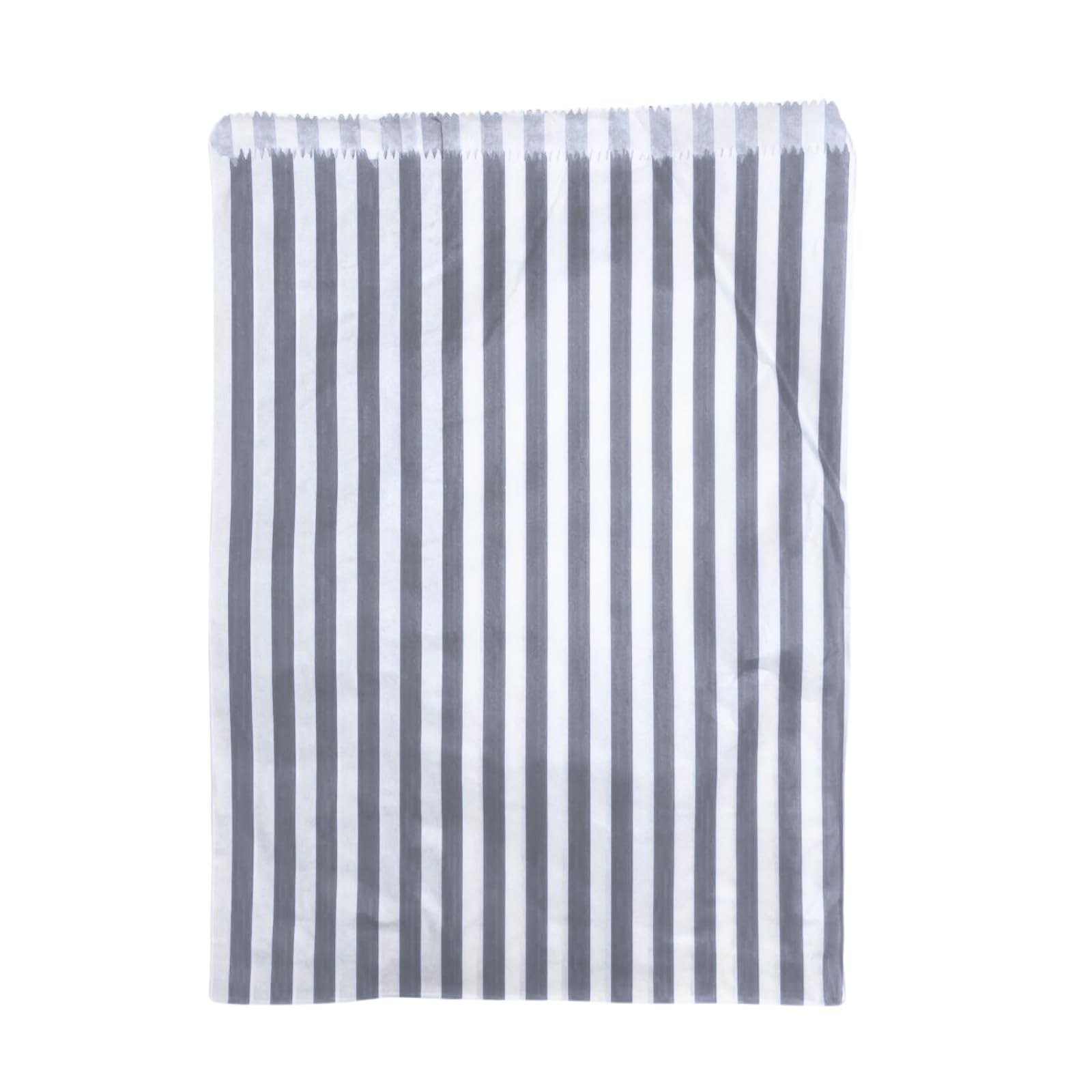 Grey Pick N Mix Sweet Candy Striped Paper Treat Bags - 10x14" Pack of 500