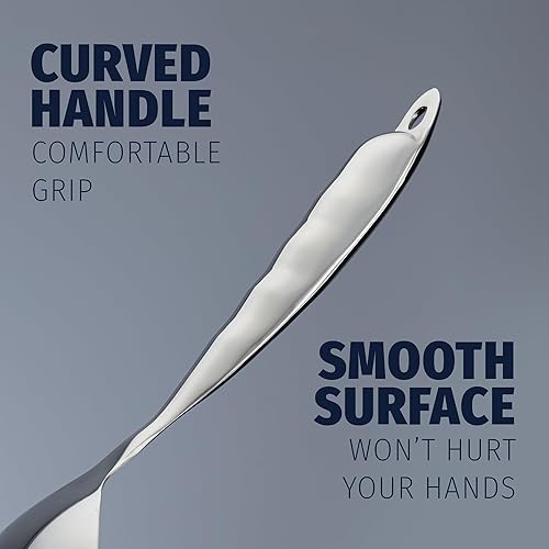 Miniatura 6 de Zulay Kitchen Stainless Steel Serving Spoon - 11.5” Large Cooking & Serving Spoon with Ergonomic Handle - Durable, Rust-Resistant & Dishwasher Safe