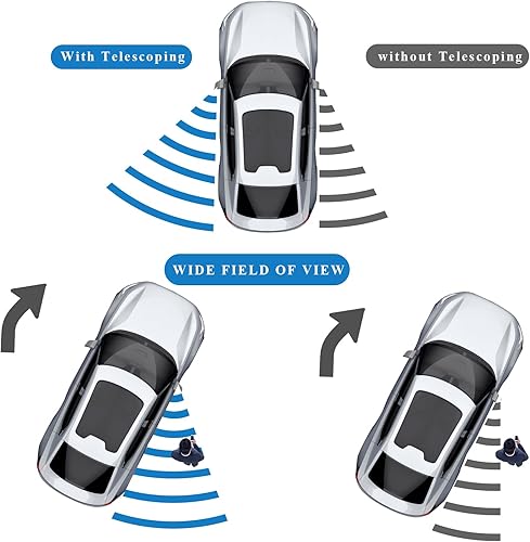 Miniatura 5 de Perfit Zone Juego de espejos de remolque izquierdo y derecho para 04-07 F-150, potencia calentada, con luz de señal ámbar, con lámpara de charco,