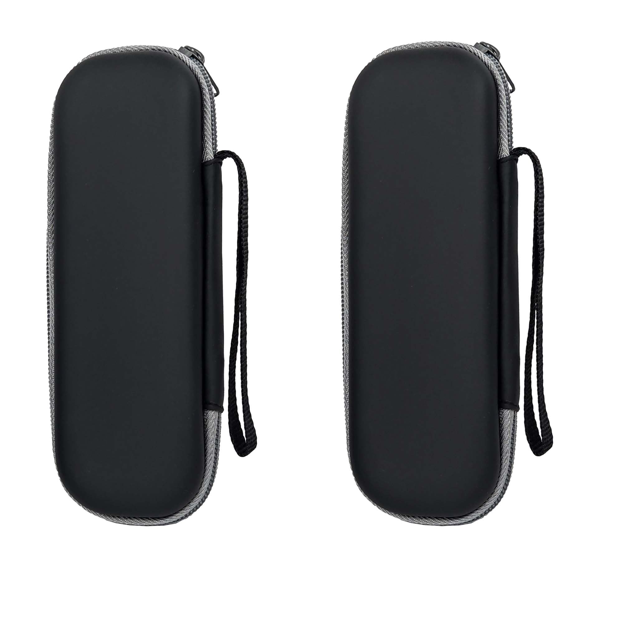 centaur 2 Pack EVA Darts Case, Carrying Case for Steel or Soft Tip Darts, Holds 3 Darts and Extra Accessories, Built-in Storage Tubes and Pockets for Flights, Tips, Shafts ect（Black Grey）