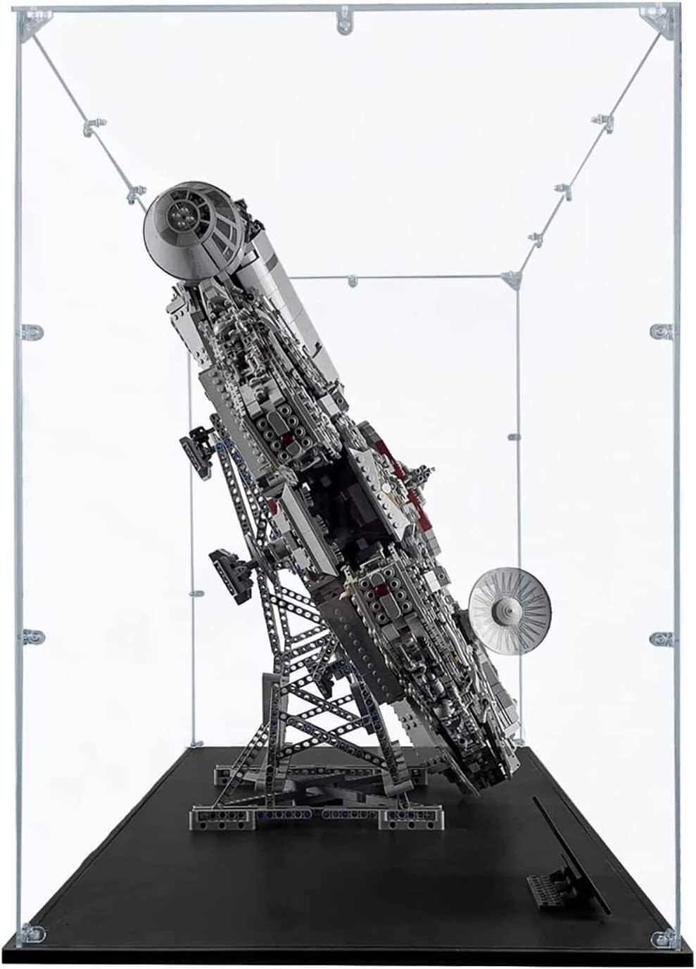 Vetrina Acrilico Compatibile con Modello Lego 75192 ​Millennium Falcon, Vetrina Trasparente Antipolvere (Vetrina Senza Sfondo) B,3mm