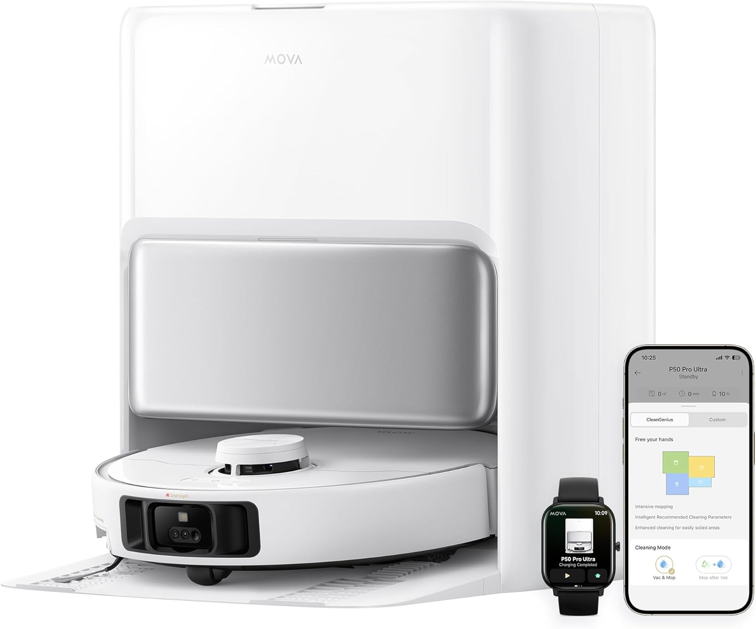 Робот-пылесос Mova P50 Pro Ultra и базовая станция