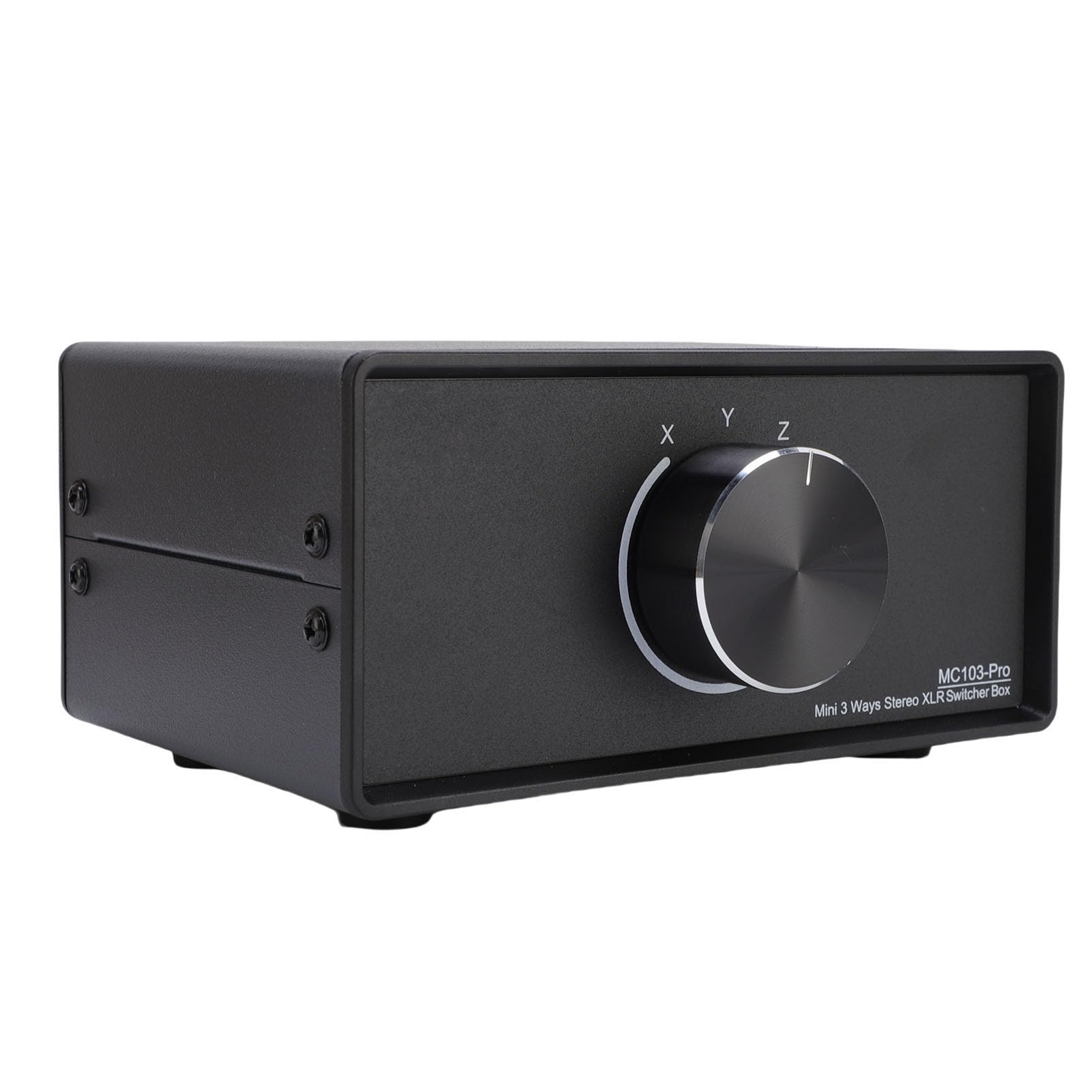 Focket Convertidor de Sonido Equilibrado, Divisor de Sonido Pasivo Estéreo de 1 Entrada y 3 Salidas de 3 Vías, Divisor de Conmutador Estéreo XLR con Carcasa Robusta de Aleación de Aluminio para