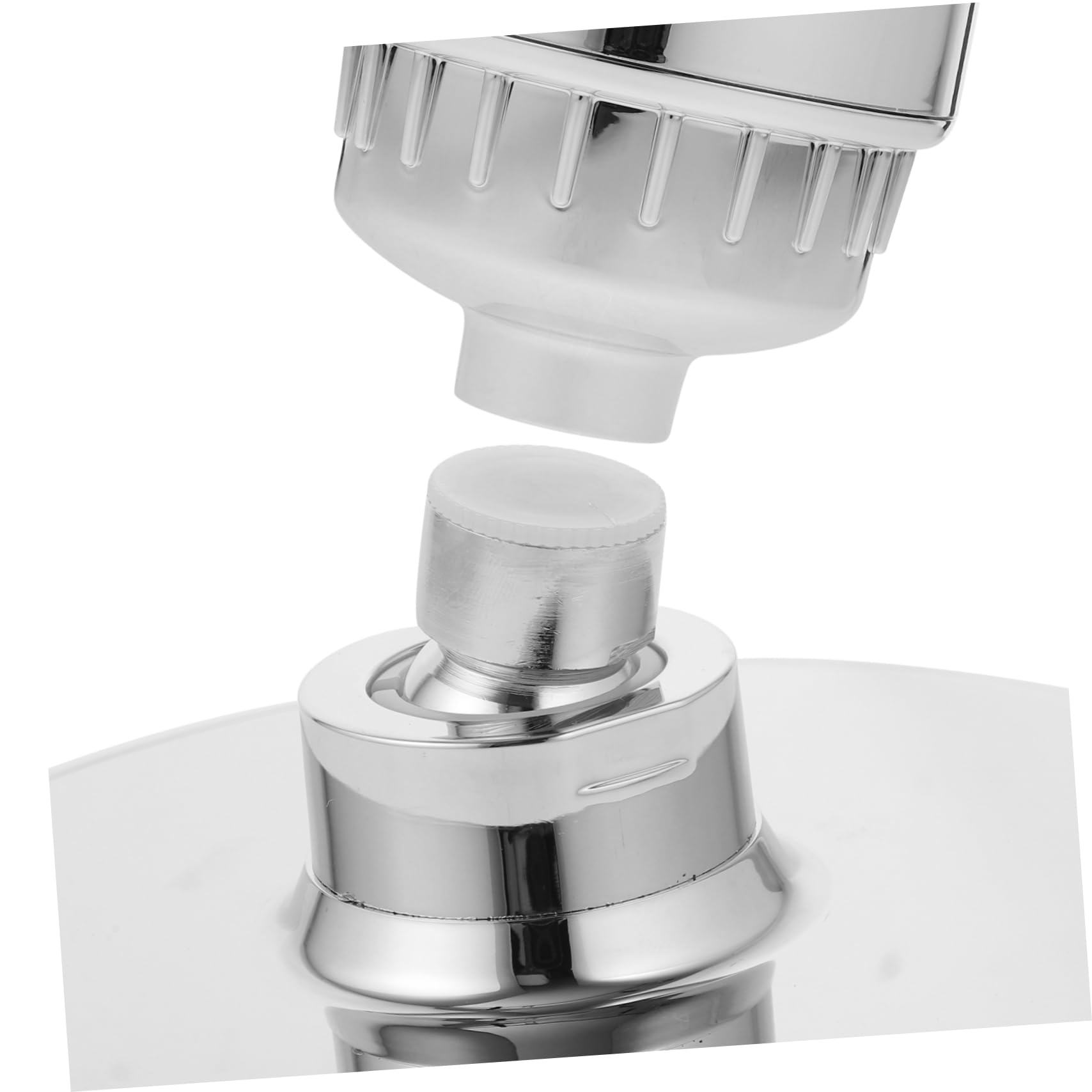 Filtro de Ducha para Agua Dura Cabezal 6 Pulgadas y 15 Niveles | Plata Abs, Rotación Libre 360 Grados, Filtración Multicapa Bola Giratoria Sólida