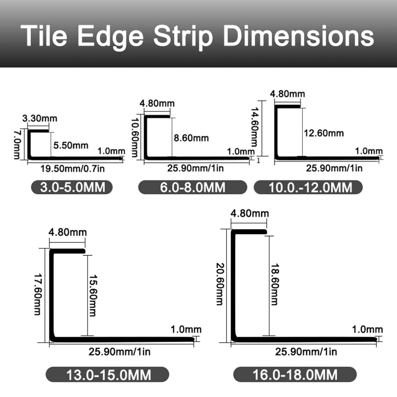 Strisce Di Copertura Per Pavimenti In Piastrelle E Legno, Striscia Di Rivestimento Del Bordo Del Pavimento, Profilo Angolare In Metallo Per Pavimenti In Vinile/laminato(Rose gold,6.0-8.0mm)