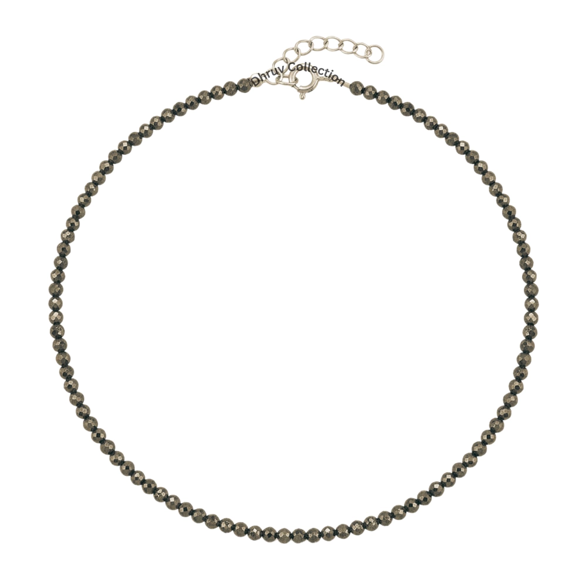 dhruvs collection 925 Sterling Silver Raw Pyrite Anklet for Women & Girls | Natural Pyrite Plain Payal | Handmade Silver Foot Jewellery | Ideal Gift for Her (10.5 inches + Adjustable, 5 Grams)-picture-33