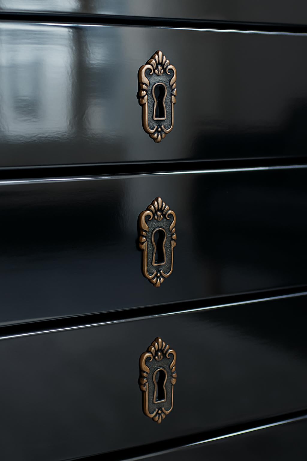 FUXXER® Set di 6 targhette antiche per chiavi e rosette, design vintage in rame