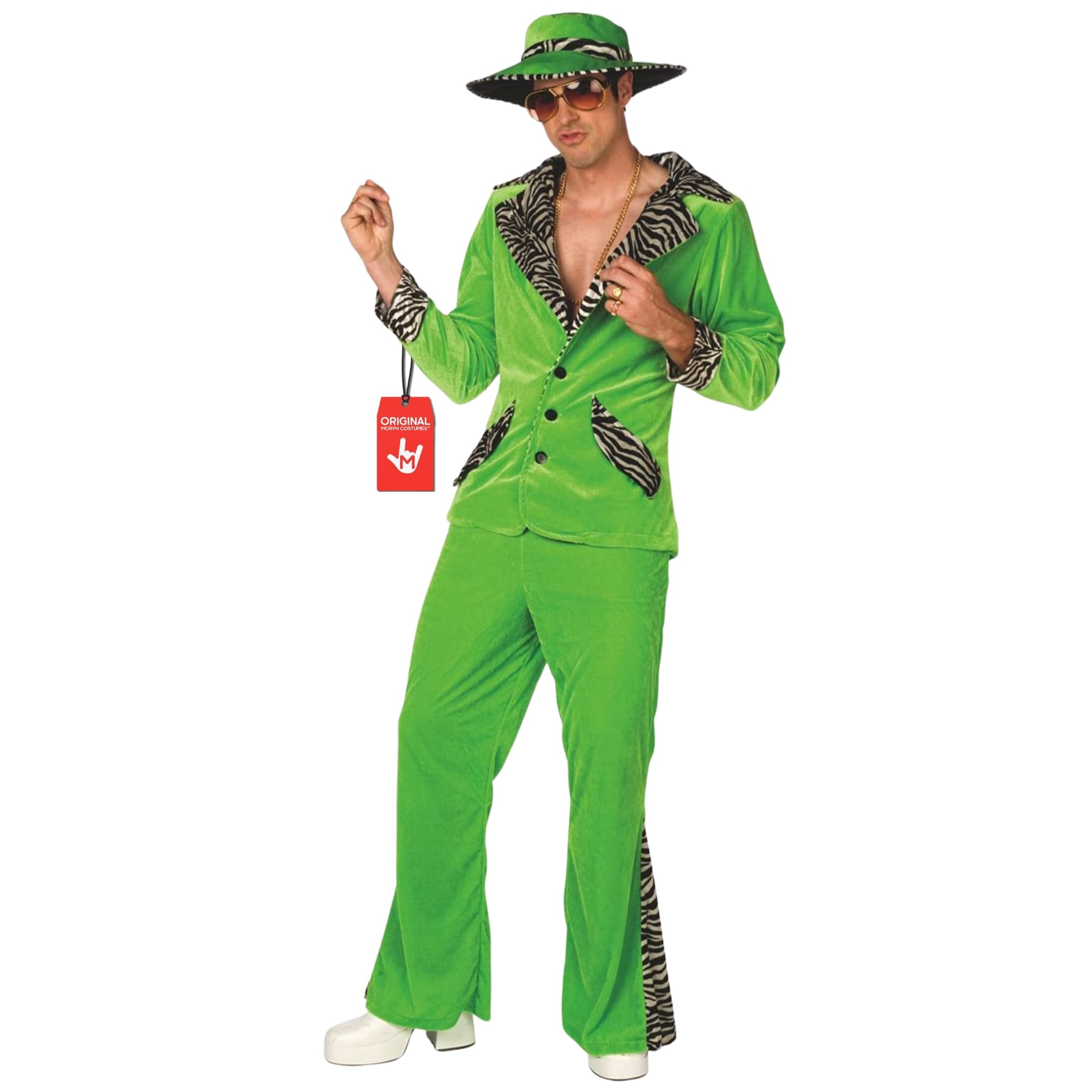 Morph Costumes Costume Pappone Verde, Vestiti Anni 70 Uomo, Costume Anni 70 Uomo, Vestito Anni 70 Uomo, Vestito Carnevale Uomo Anni 70, Vestito Carnevale Uomo