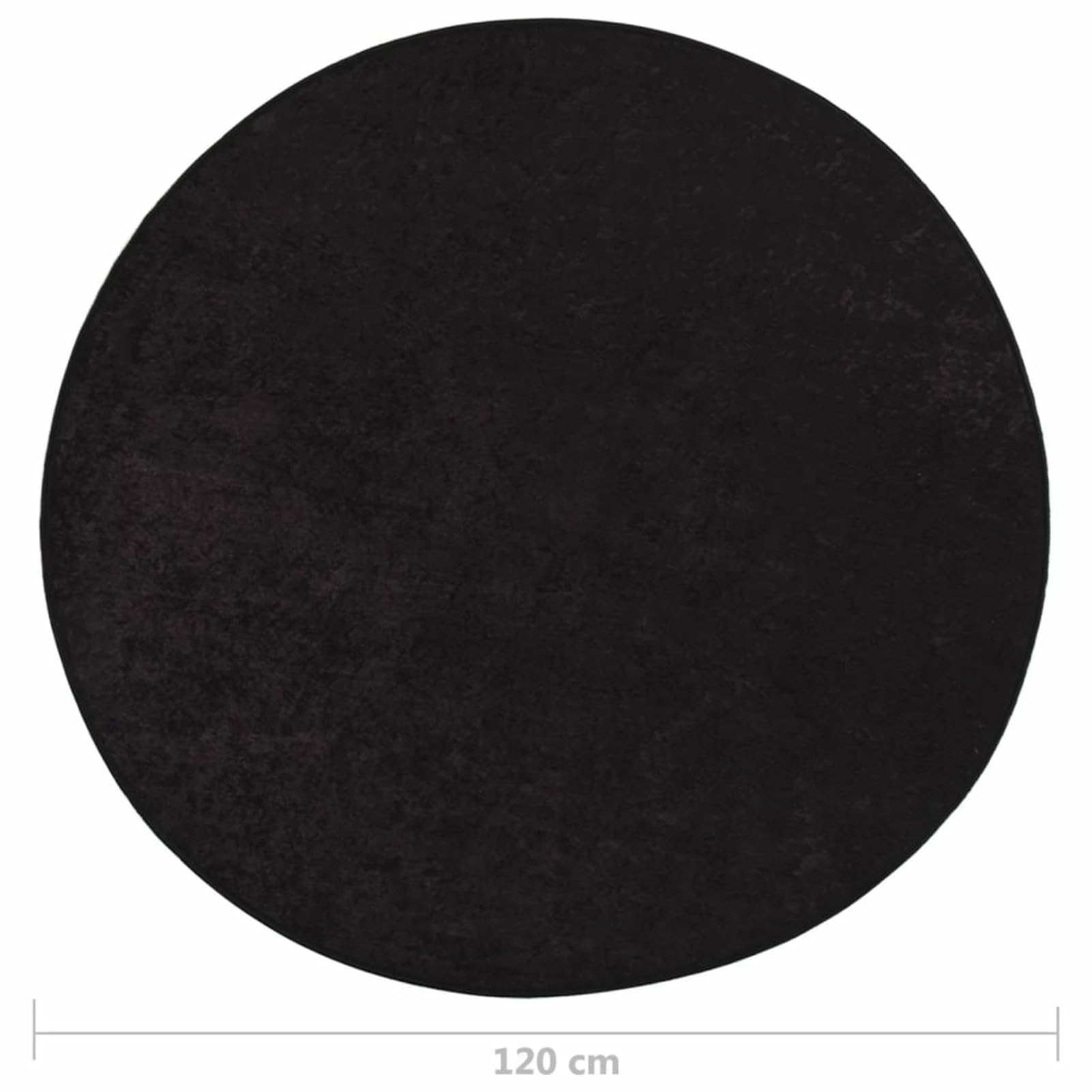 Teppich Waschbar Anthrazit φ120 cm rutschfest Teppich Flauschig Teppich KüChe Flauschiger Teppich
