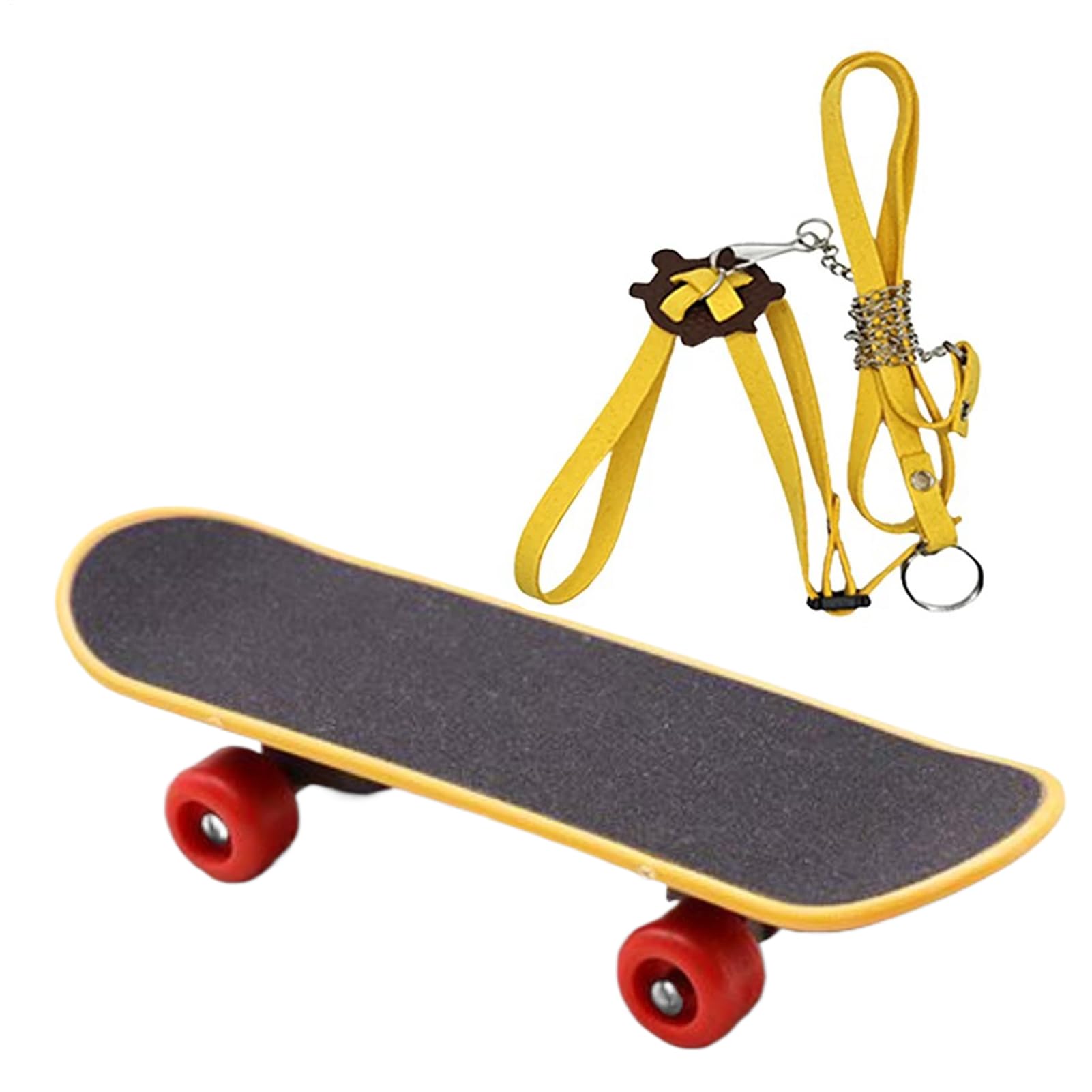 Tortoise Rope and Skateboard Set | Harness and Skateboard for Small Pet Turtle | Adjustable Accessories Reptile Funny Trainer for Chameleons, Bearded Dragons, Small Iguanas