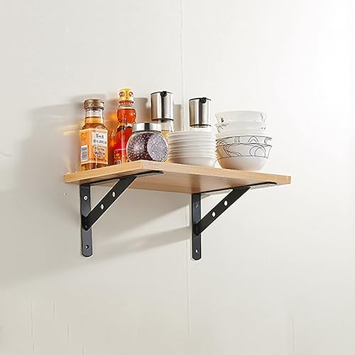 Miniatura 8 de Soportes para estantes (5.9 in, 7.9 in, 9.8 in, 11.8 in), diseño de triángulo de metal, 2 unidades, color blanco