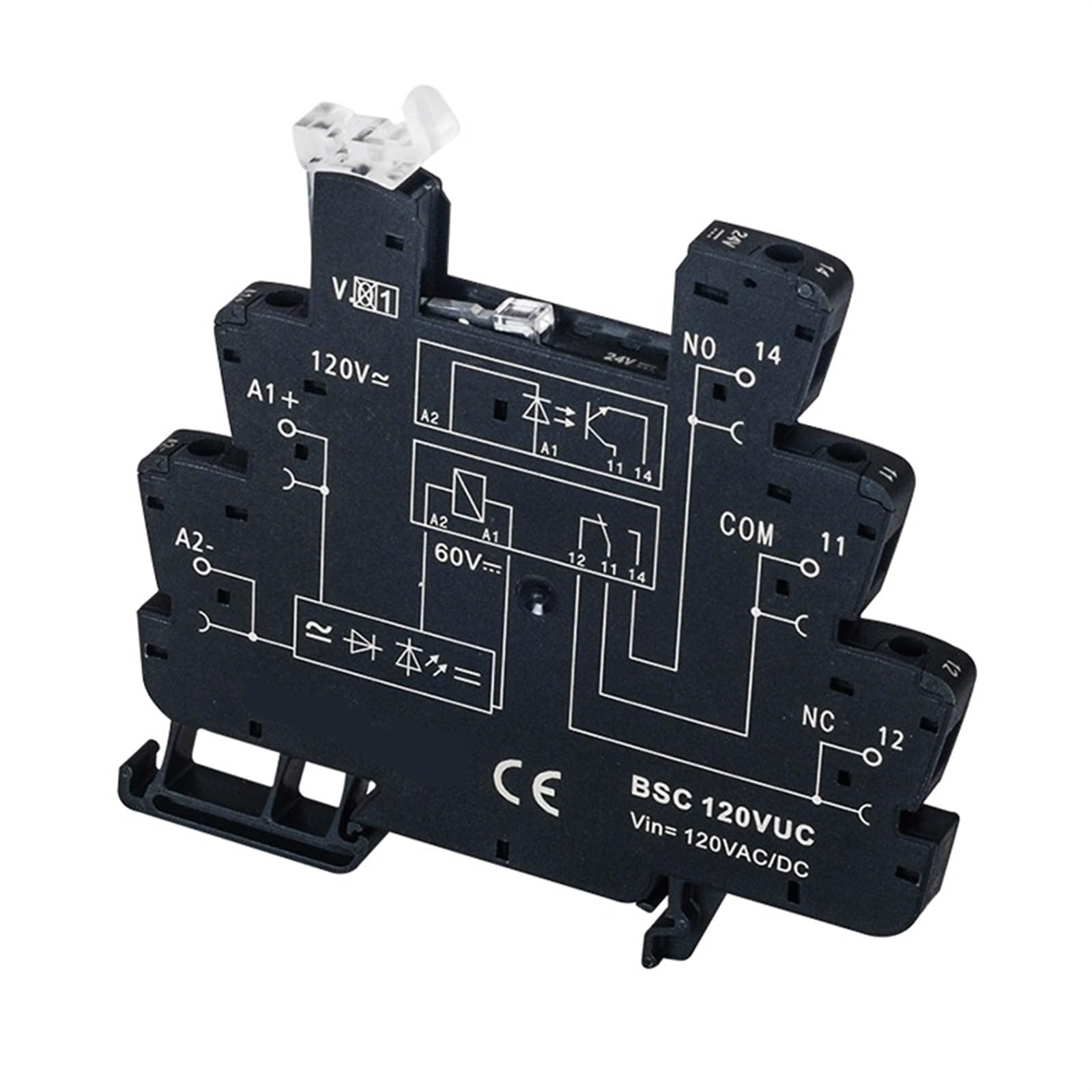 Support de relais ultra fin à connexion à vis pour un câblage de rail DIN stable et sécurisé