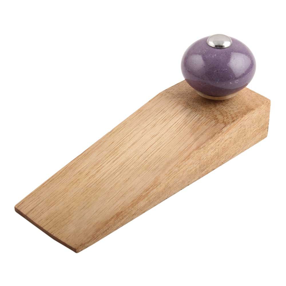 IndianShelf 1 Pack Wood Door Stopper for Home Rubber Round Solid Floor Gate Stopper Purple Door Wedge Strong Grip (B073Y835NM) Amazon Price History, Amazon Price Tracker