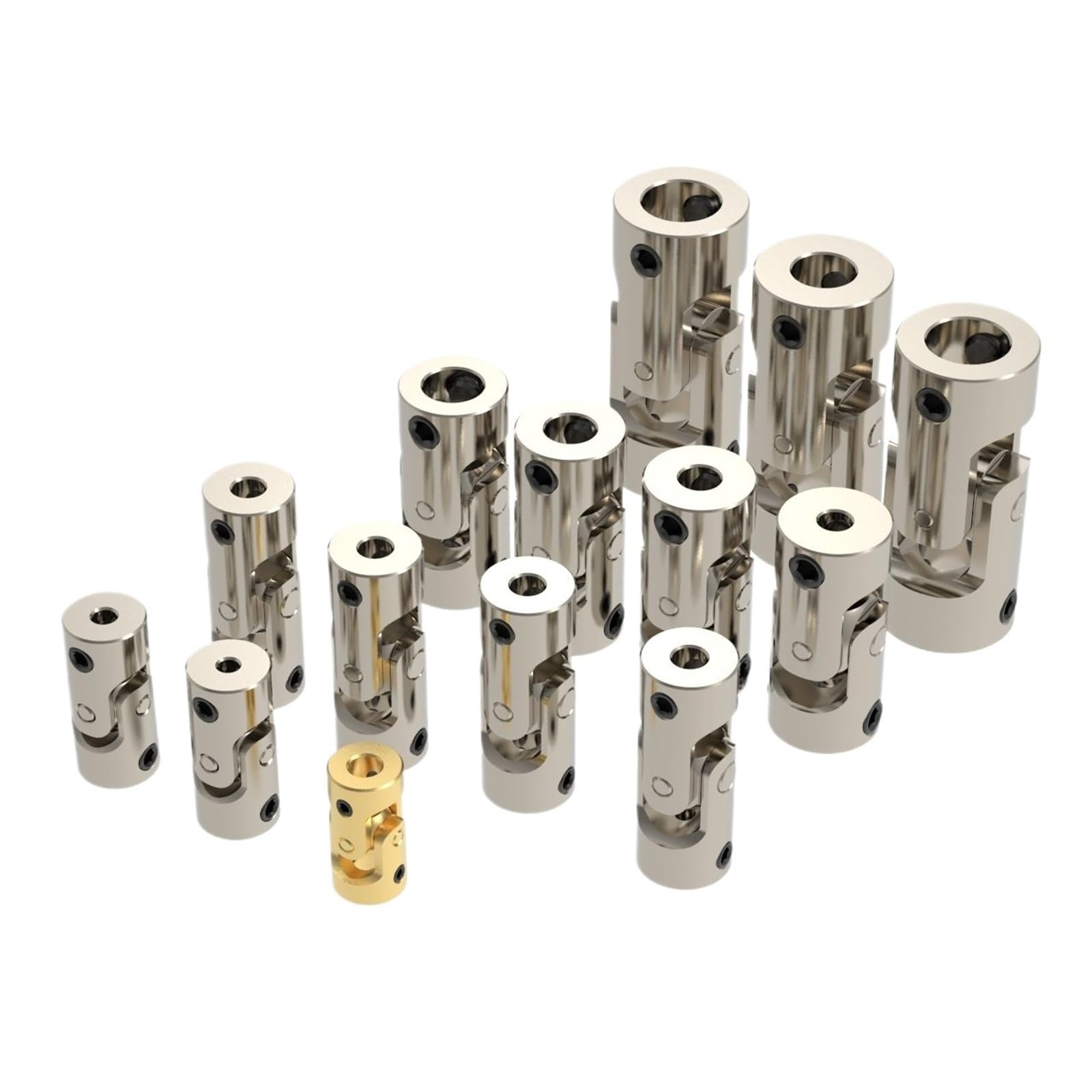 Bgzhtmg D8l18-2.3Mm-2.3Mm Metal Cardan Universal Coupling Joint Gimbal Couplings 2/2.3/3/3.17/4/5/6/8/10/12Mm Boat Car Shaft Coupler Motor Connector(D8l18-2.3Mm-2.3Mm)