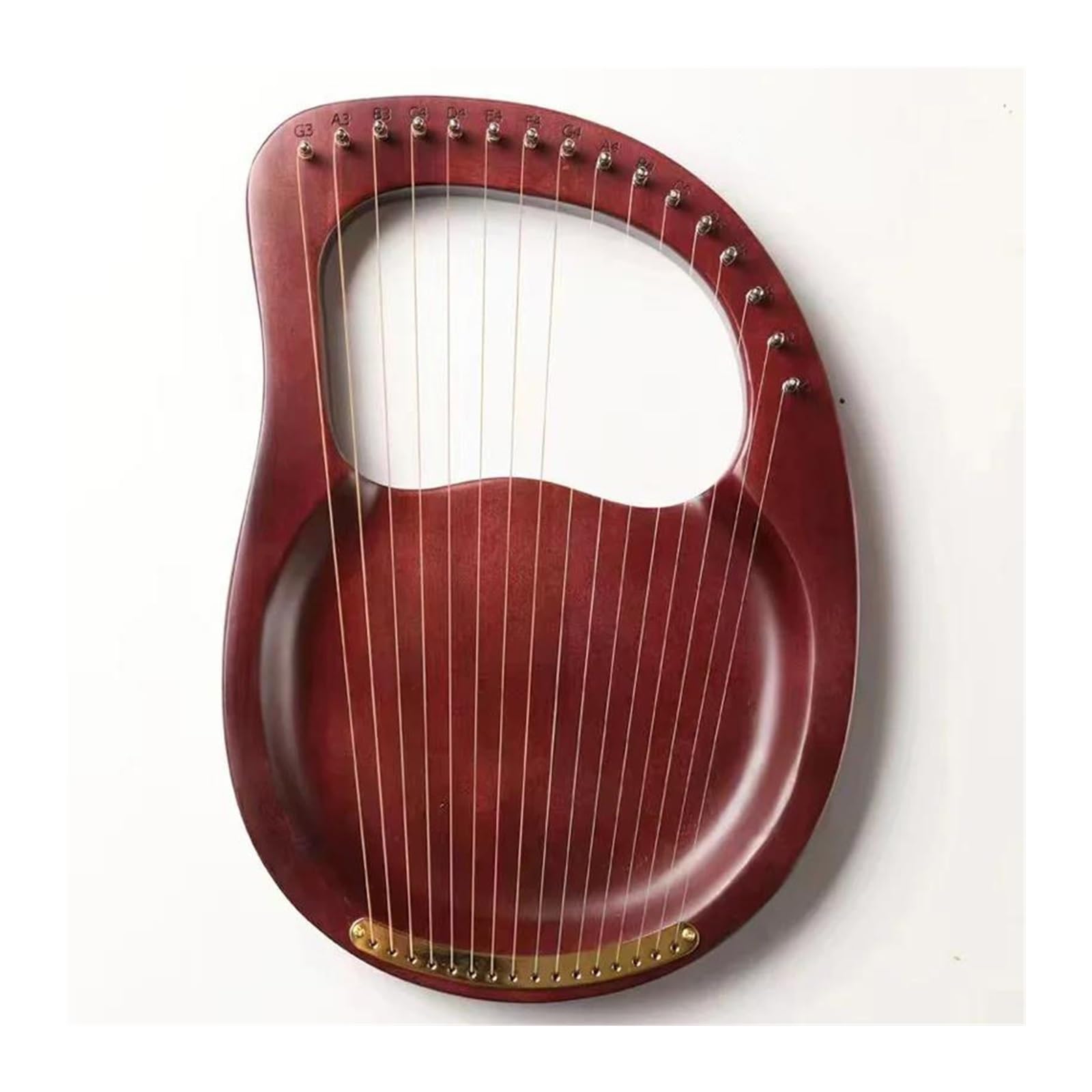 TSTS xilofono Professionale Arpa 16 Corde Impiallacciatura in Legno Massello Arpa Lira 16 Corde Strumento Musicale per Principianti con Corde di Ricambio(16 Khaki)