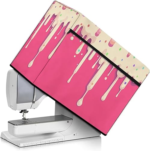 Miniatura 100 de Funda para máquina de coser de mariposas y flores con prácticos bolsillos, funda protectora con asa, para la mayoría de máquinas de coser estándar