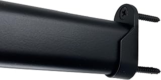 Desunia Black Oval Closet Rod with Screw On Type End Supports - 1 Pack