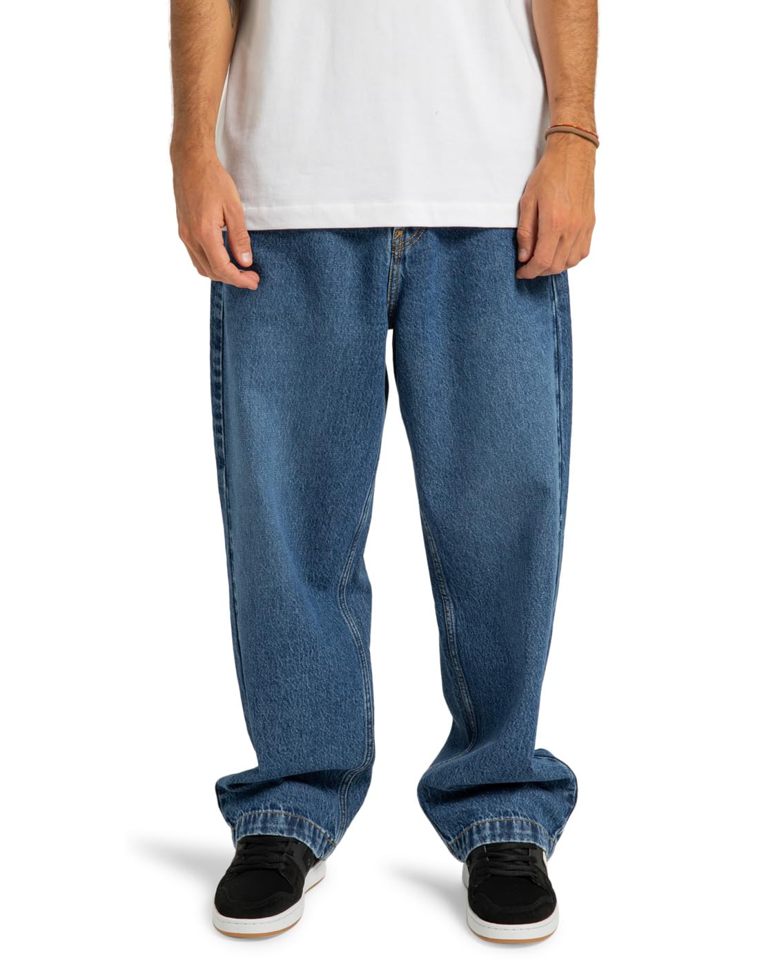 Dc Shoes Men's Stone Indigo Worker Baggy - Denim Pants For - Denim Pants - Blue