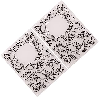 ADOCARN 2 Pçs Selos Para Moldes De Folhas De Estêncil De Artesanato Pasta De Gravação De Plástico Matrizes De Corte Molde De Estêncil De Pintura De Estêncil Folha Em Relevo Placa De