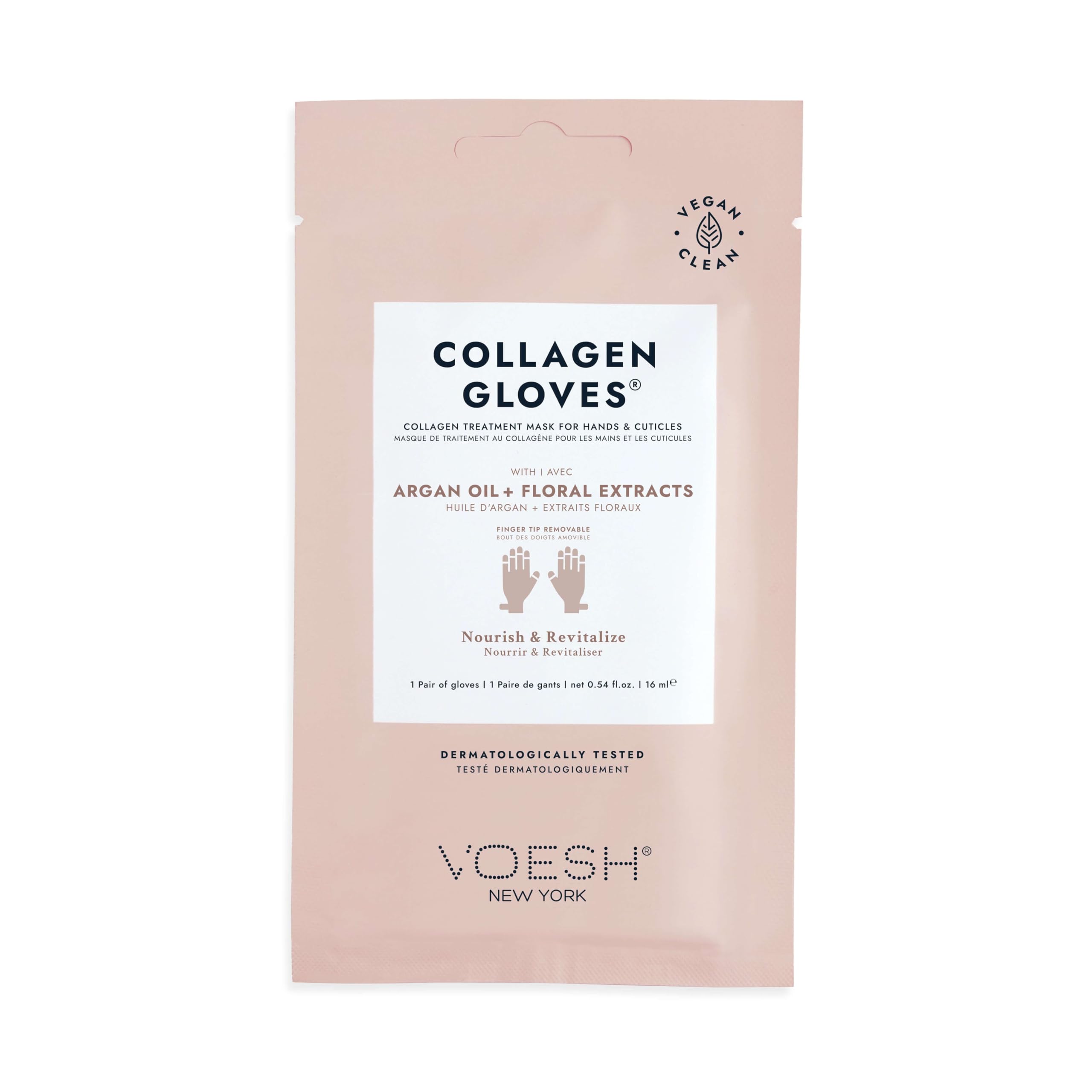 VOESH Collagen Gloves For Hands - Collagen Hand Spa Moisturizer - Repairing Hand Glove Masks for Moisturizing Dry Skin - Hydrating Gloves For Men and Women, 0.54 Fl Oz