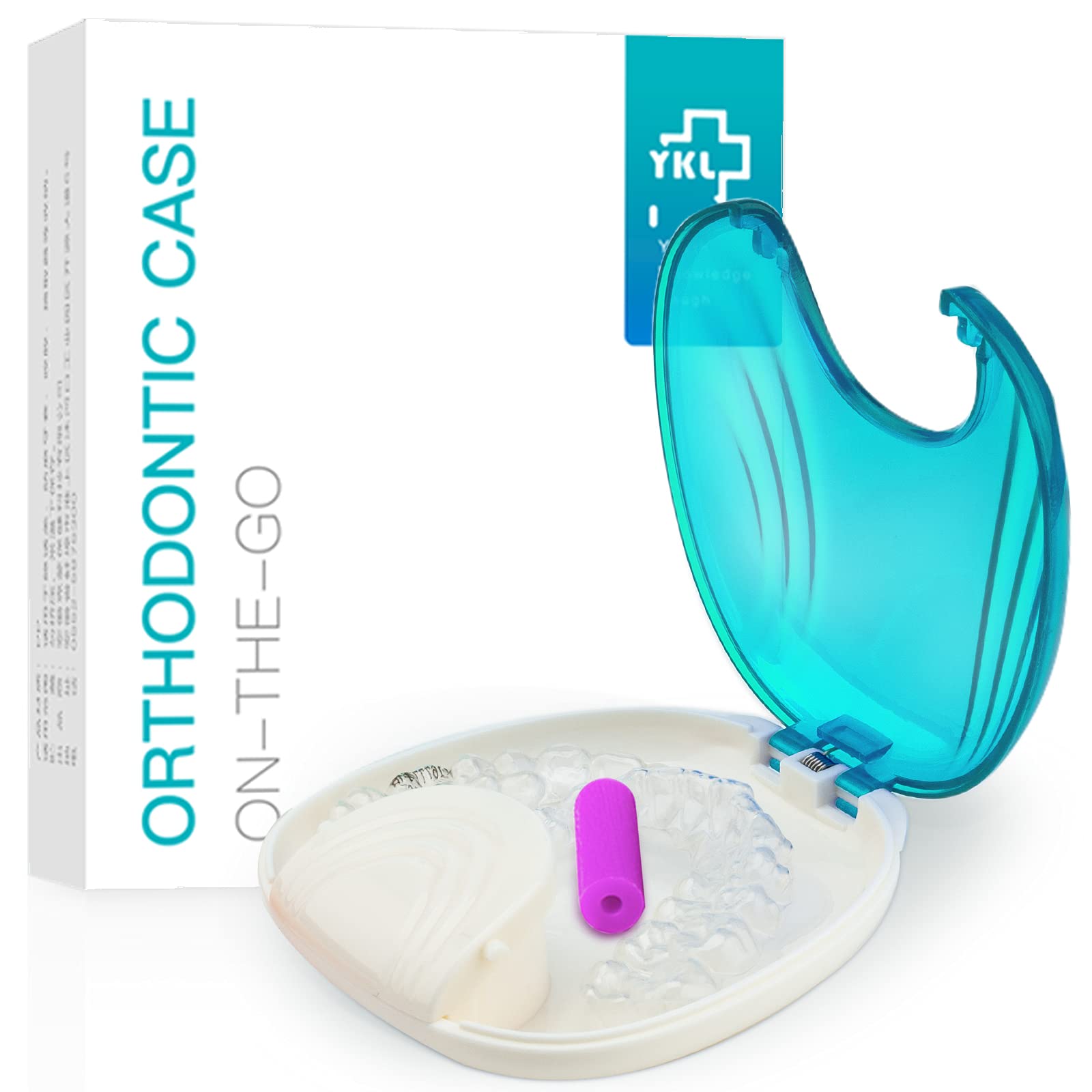 Y-Kelin Press-to-Open Retainer Case Retainer Container Partial Denture Box (Green)