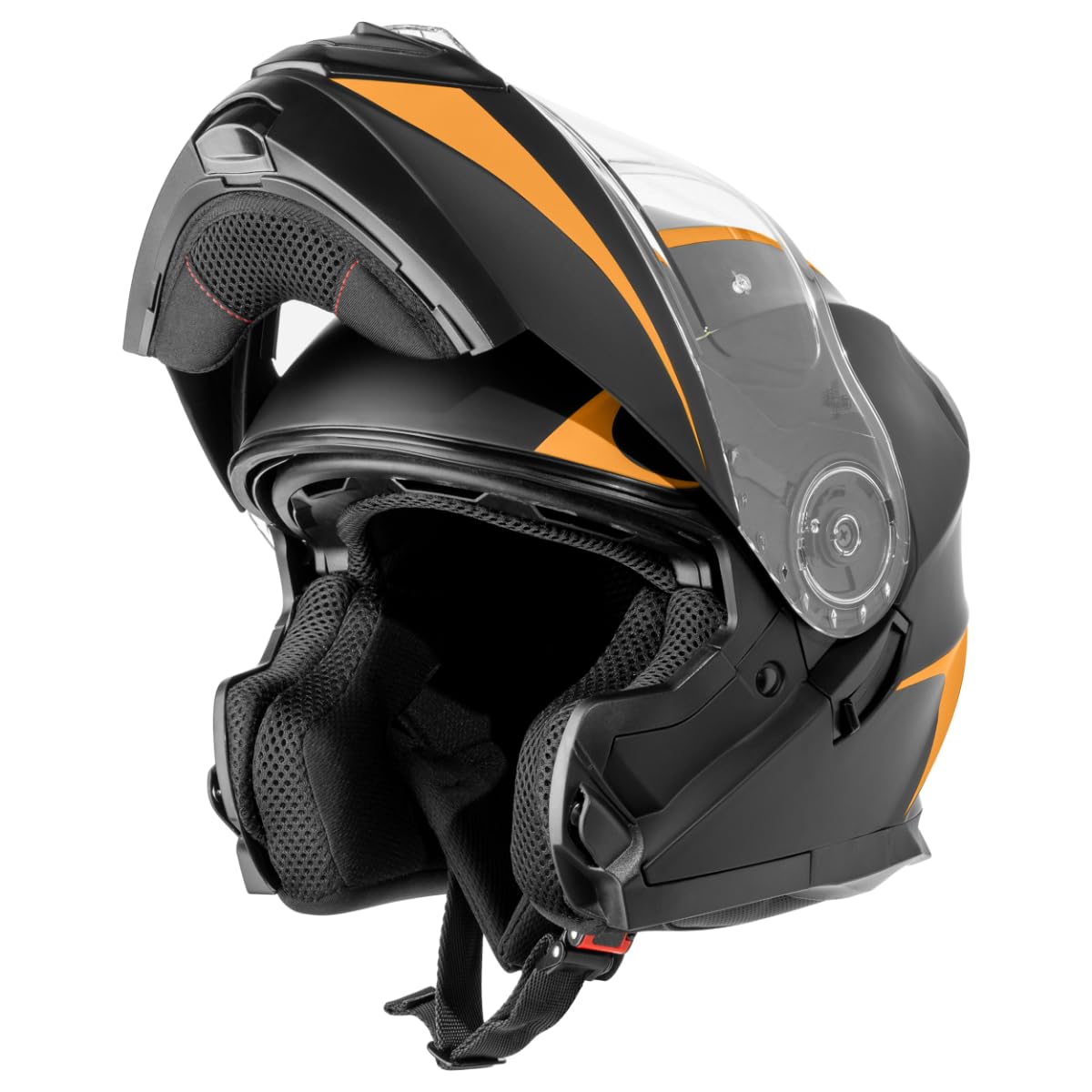 VINZ Busan Casco Modulare Moto & Scooter | Con Doppia Visiera | Certificato ECE 22.06 & PINLOCK preparato | Integrale Donna E Uomo | nelle taglie dalla XS-XXL