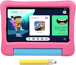 Tablet infantil, tablets infantis, tela HD IPS de 7 polegadas, Android 12, Quad Core 2.0 GHz, 6 GB + 32 GB, WiFi 5G, bateria de 3500 Mah, controle parental, capa EVA à prova de crianças com