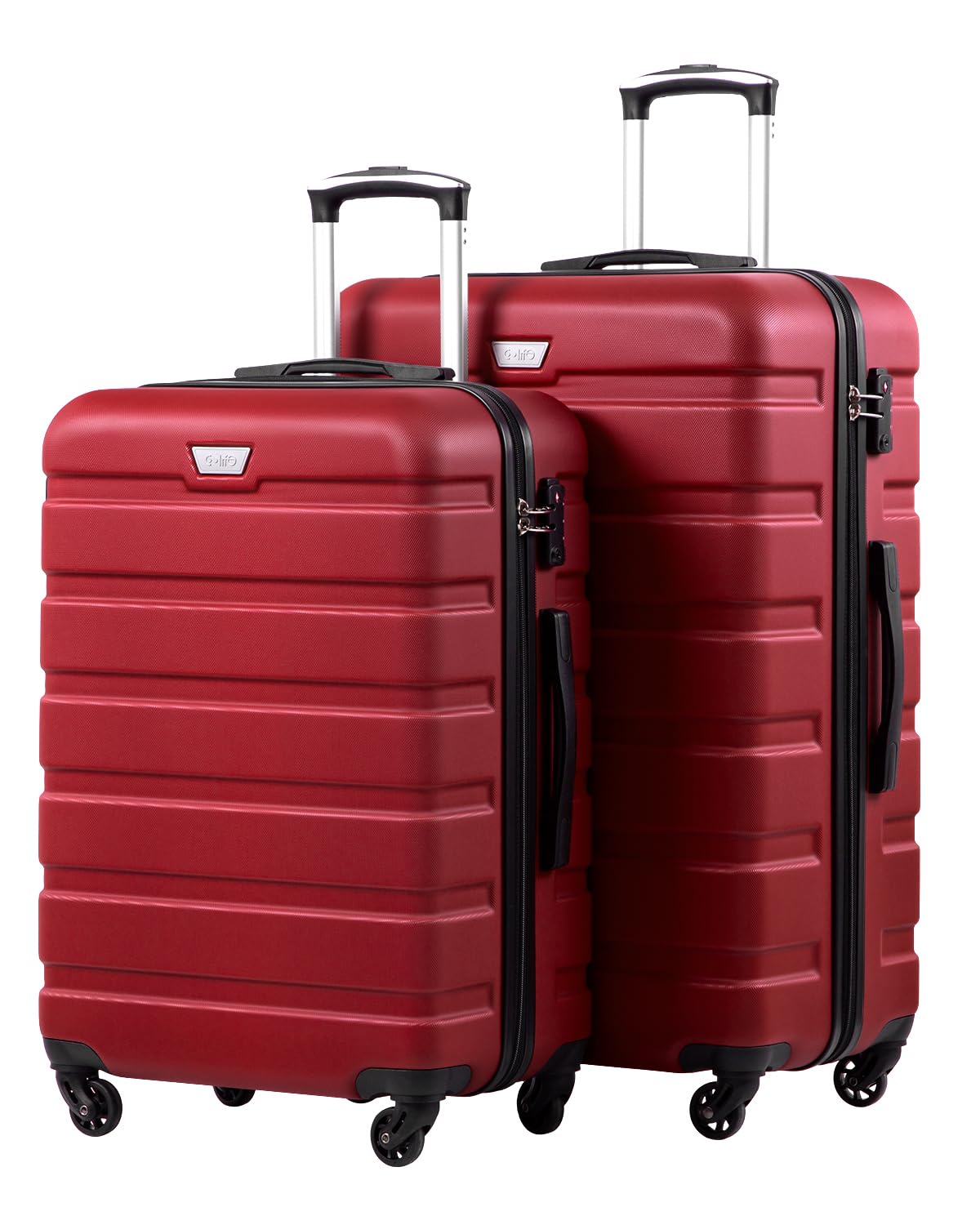 COOLIFE Hartschalen-Koffer Trolley Rollkoffer Reisekoffer ardschale Boardcase Handgepäck mit TSA-Schloss und 4 Rollen