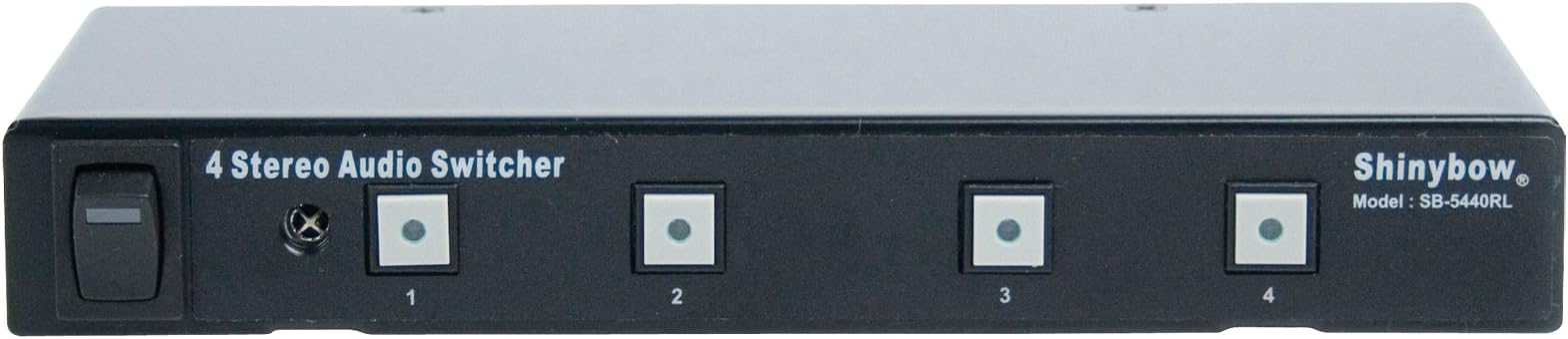 4x1 4:1 Stereo Analog Audio Switch Switcher Selector + Remote Control SB-5440RL