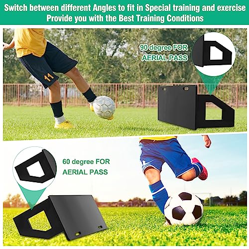 Soccer Rebounder Board, 40"X16" Foldable Soccer Wall With 2 Angles Rebound Board, Portable Soccer Trainer For Kids And Adults For Passing & Shooting Practice (Black) #TOP2