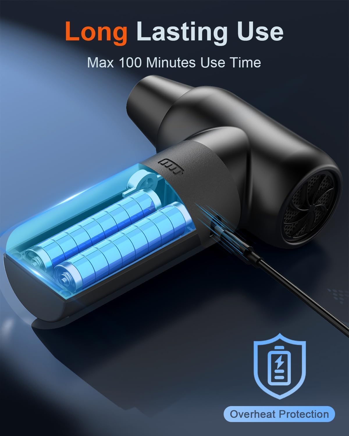 Soplador de Aire Comprimido, 3 Velocidades Ajustables Air Duster 180,000 RPM Limpieza PC Soprador Air Portátil Inalámbrico y Recargable para Ordenador Coche Oficina Sofá-Sustituto de Aire Comprimido