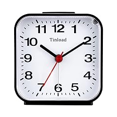 Tinload Small Battery Analog Alarm Clock Silent Non Ticking, Ascending Beep Sounds, Snooze,Light photo Tinload Small Battery Analog Alarm Clock Silent Non Ticking, Ascending Beep Sounds, Snooze,Light