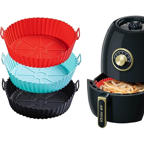 3 Pack Air Fryer Silicone Liners, Super Value Choice for Your Kitchen