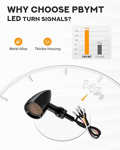 Miniatura 7 de PBYMT Luz trasera para motocicleta, 24 LED, luz trasera ámbar roja, luz trasera SMD para motocicleta, indicador intermitente compatible con Honda,